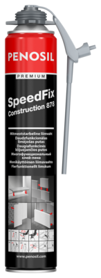 PENOSIL Premium SpeedFix Construction 878 Plaša pielietojuma līmējošās putas, Pelēkas, 750ml