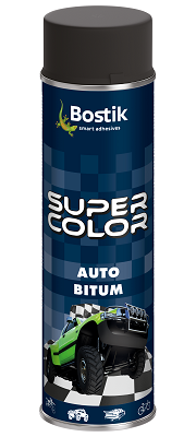 Den Braven SUPER COLOR AUTO BITUM, Universāla vispārēja pielietojuma krāsa aerosolā, melna, 500ml