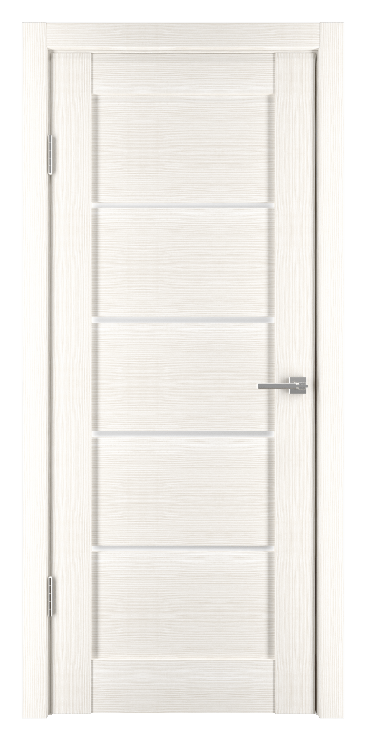 Durvju Komplekts Ar PVC Pārklājumu HORIZONTAL-1 Bjanko - Vērtne, Kārba, 2 Eņģes, Slēdzene