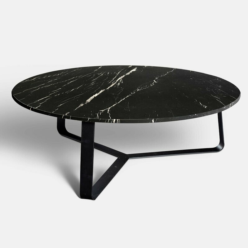 Bloom side table ø 80 Marquina Black