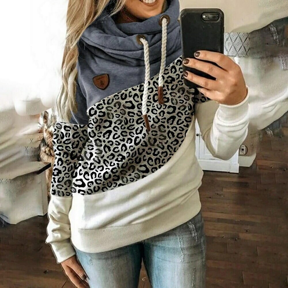 Patchwork Hooded Sweatshirt