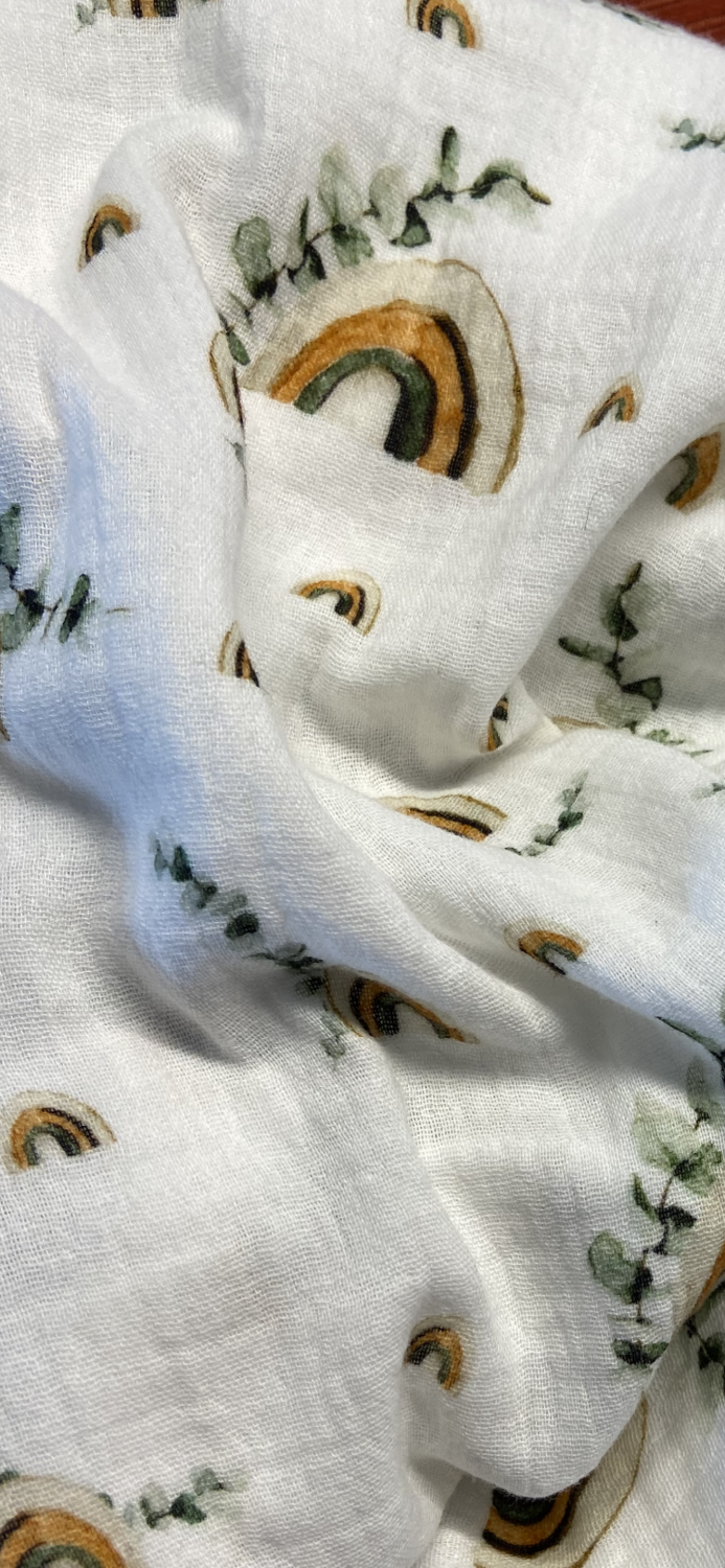 Swaddle hydrofiel regenboog eucalyptus