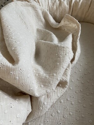 Swaddle hydrofiel broderie naturel