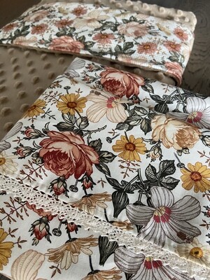 Wieglaken vintage flower