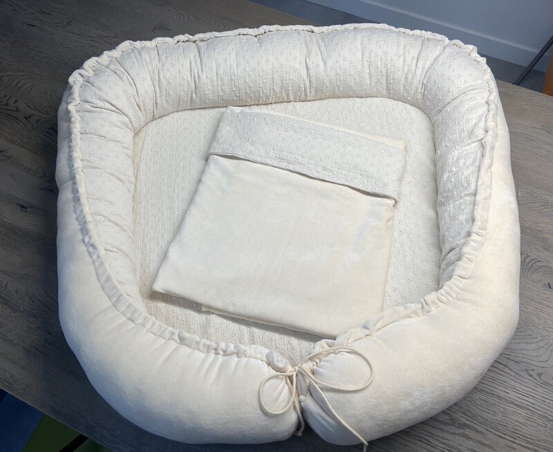 Tweelingnest naturel embroidery