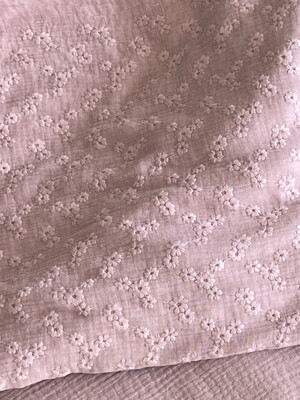 Swaddle hydrofiel broderie big flower oud roze