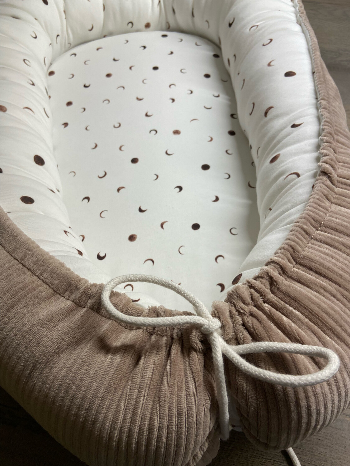 Babynest moon beige rib