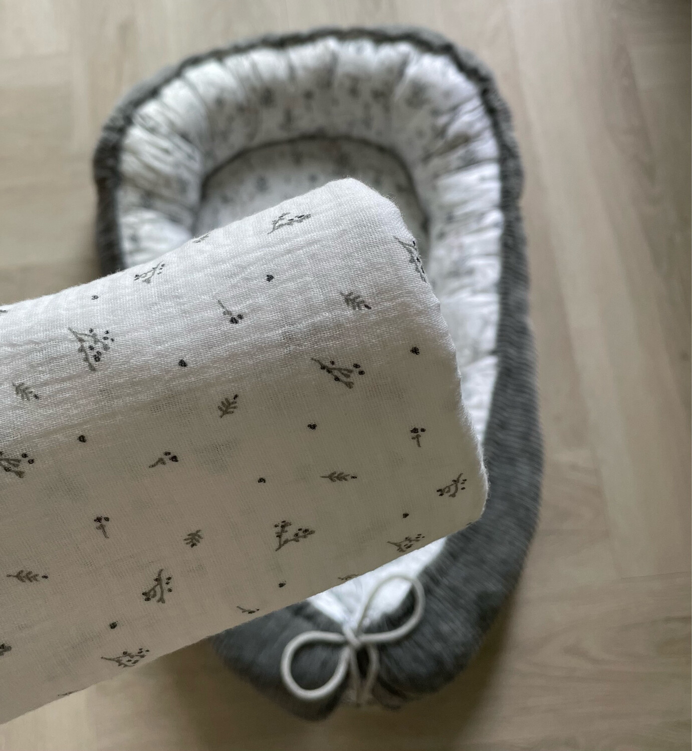 Swaddle hydrofiel besjes grijs