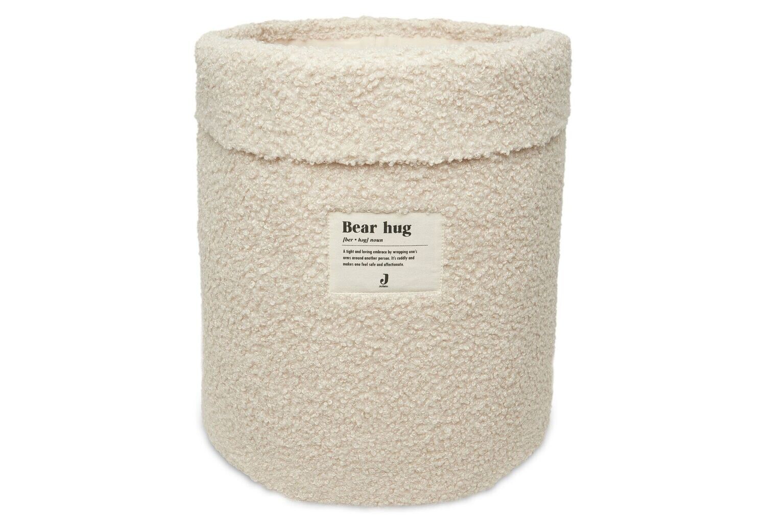 Opbergmand bouclé naturel ecru
