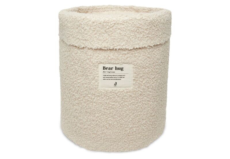 Opbergmand bouclé naturel ecru