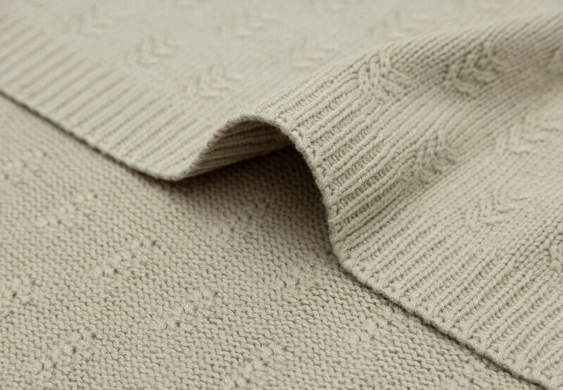 Deken Grain-Knit Olive Green