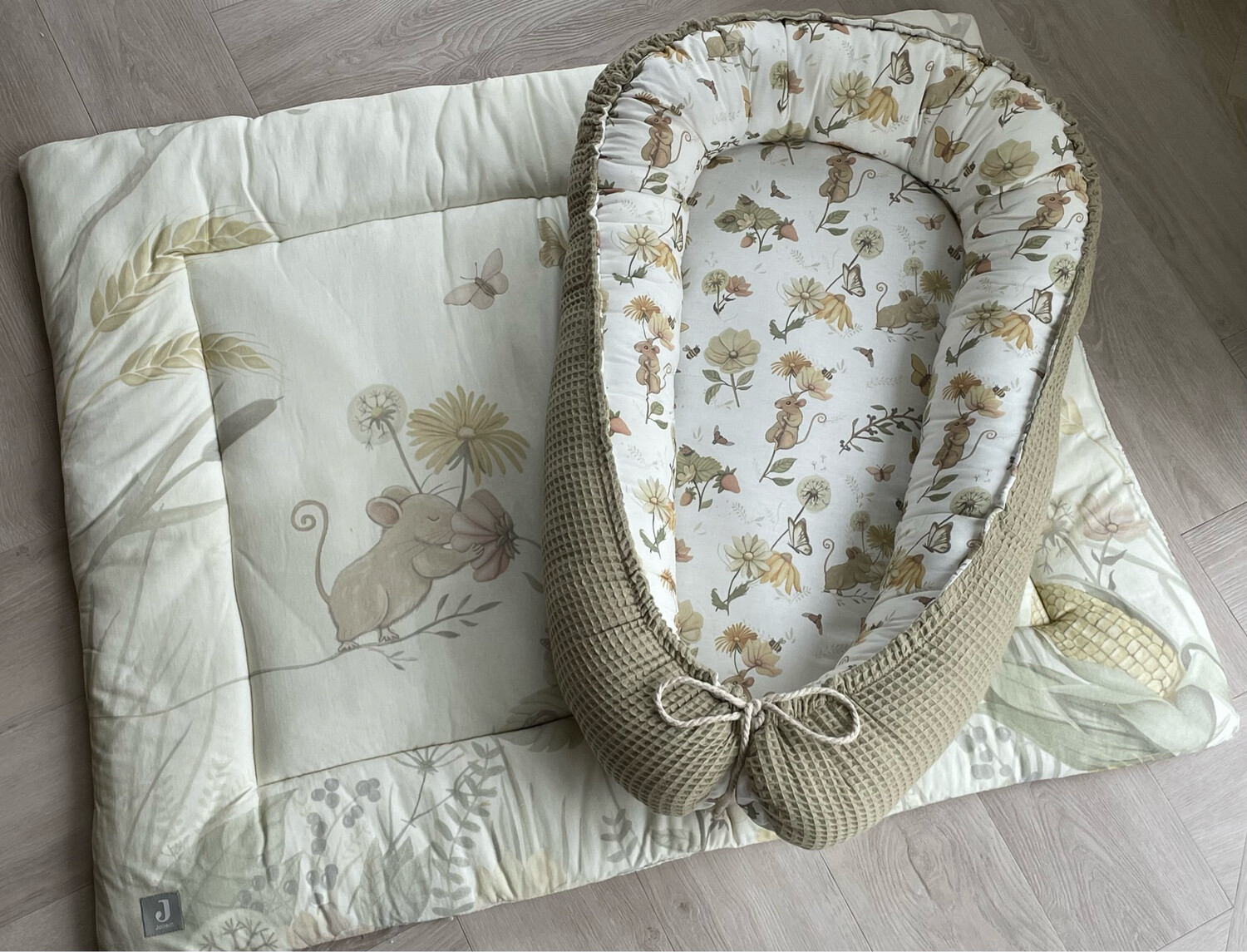 Set dreamy mouse met nestje 35x70cm