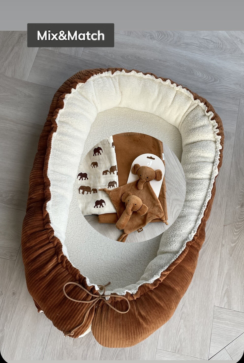 Babynestje Teddy Rib Savannah 7- Delig