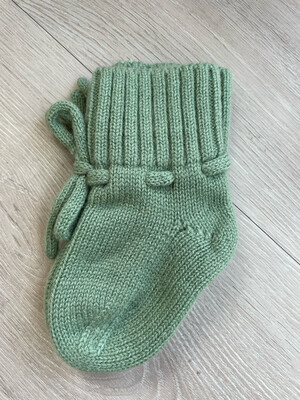 Merino wol Baby Slofje Olive Green