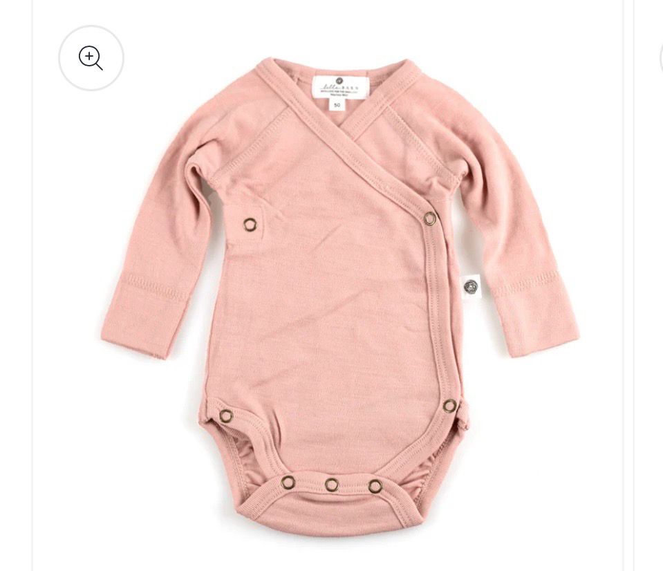 Wollen Overslag romper Misty Rose maat 56