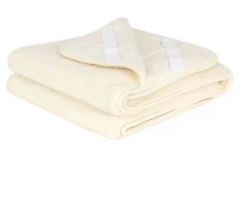 Wollen onderlegger / onderdeken ledikant – merinowol – 60x120cm - natural