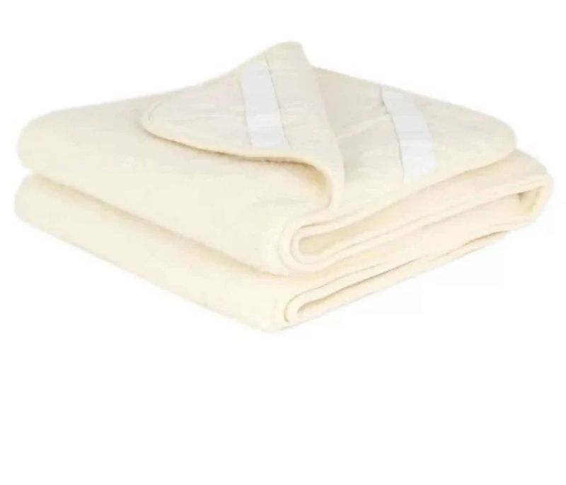 Wollen onderlegger / onderdeken ledikant – merinowol – 60x120cm - natural