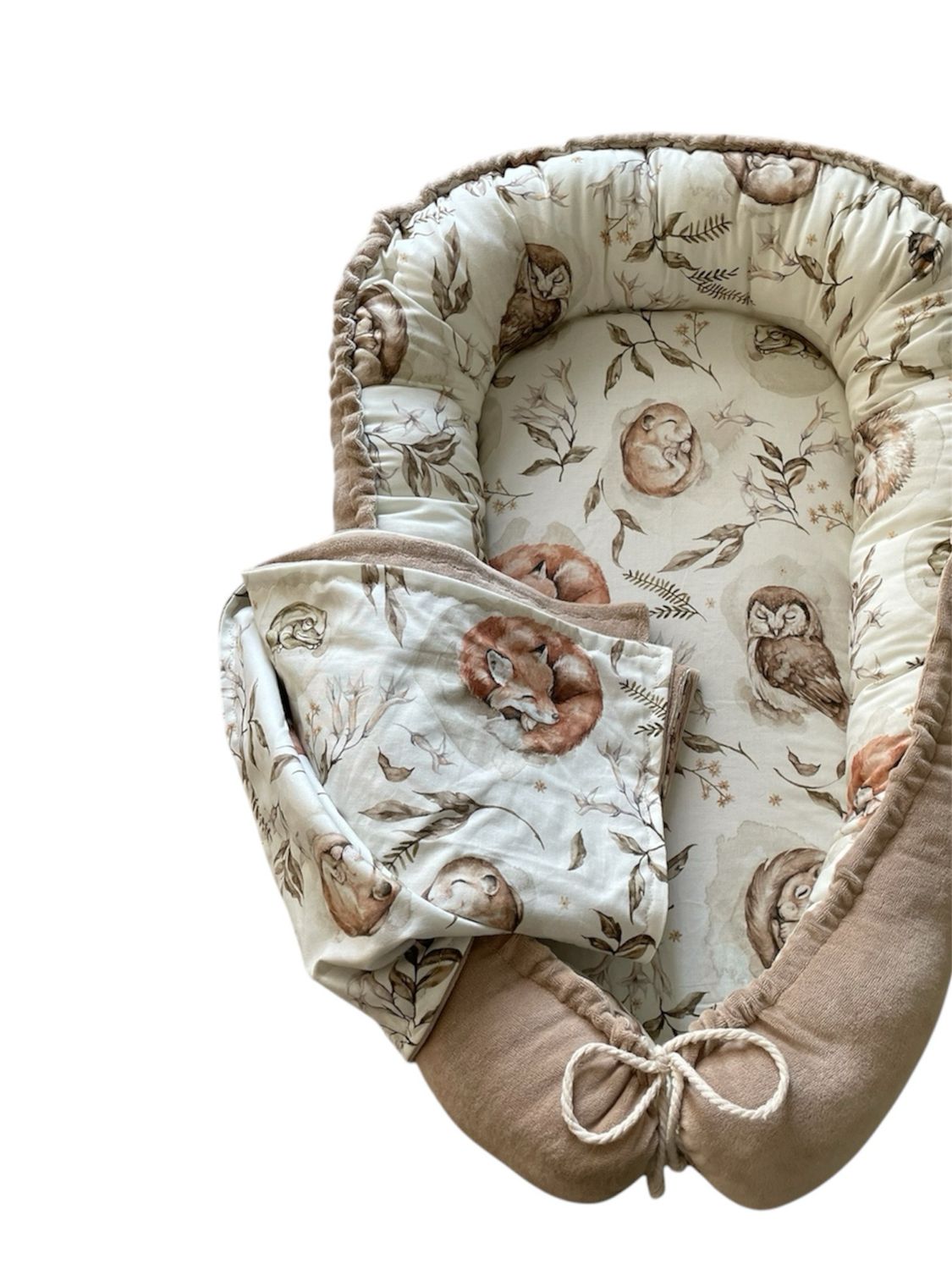 Babynest winterslaap donker beige