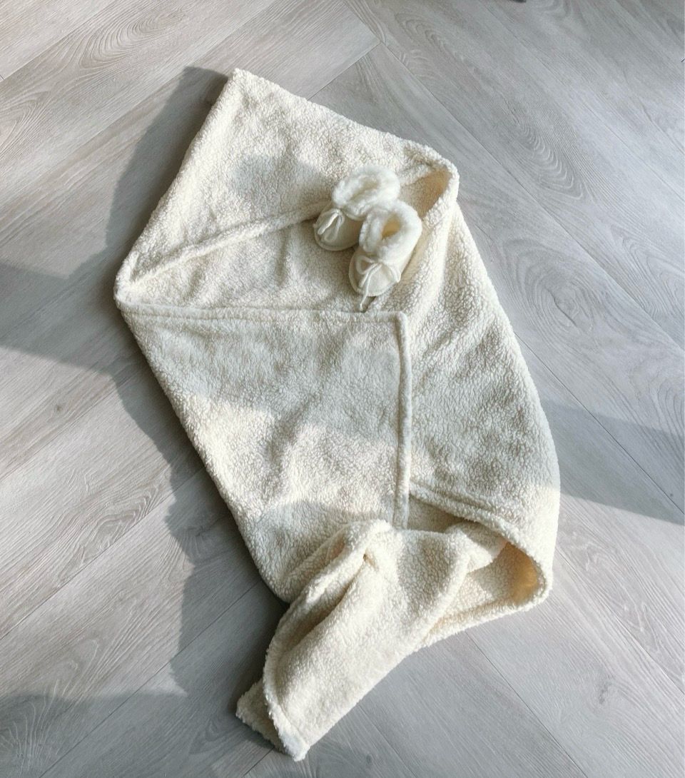 Omslagdoek full katoen teddy