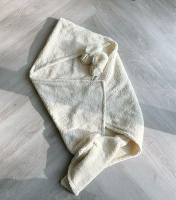 Omslagdoek full katoen teddy