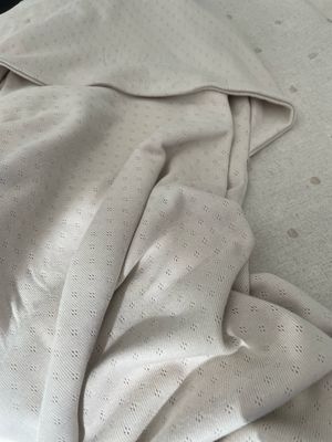 Omslagdoek pointelle naturel beige (ajour)
