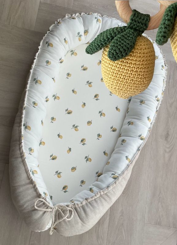 Babynestje Citroen linnen