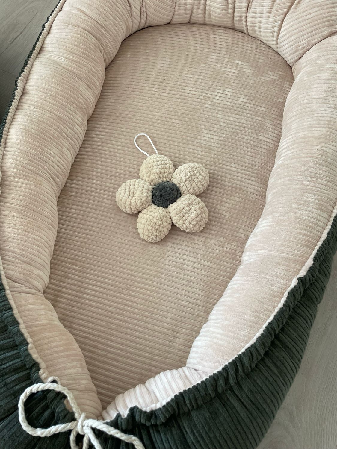 Babynestje rib khaki- beige