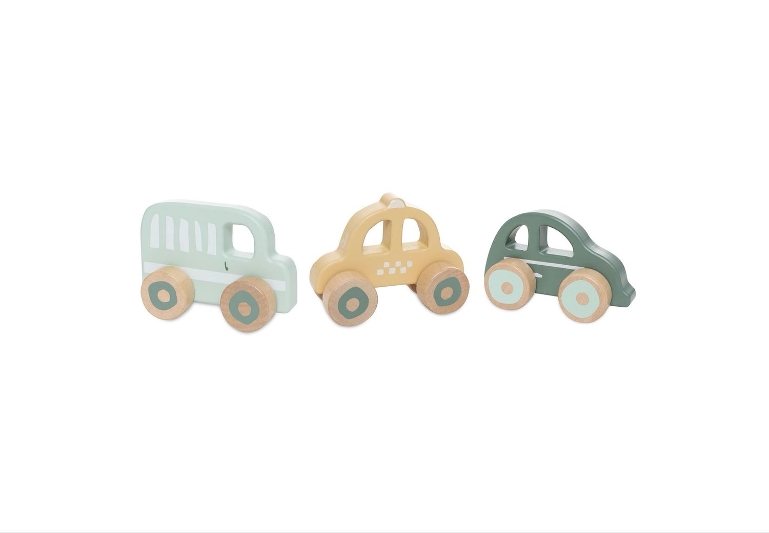 Houten Auto op wielen 3 stuks On The Go