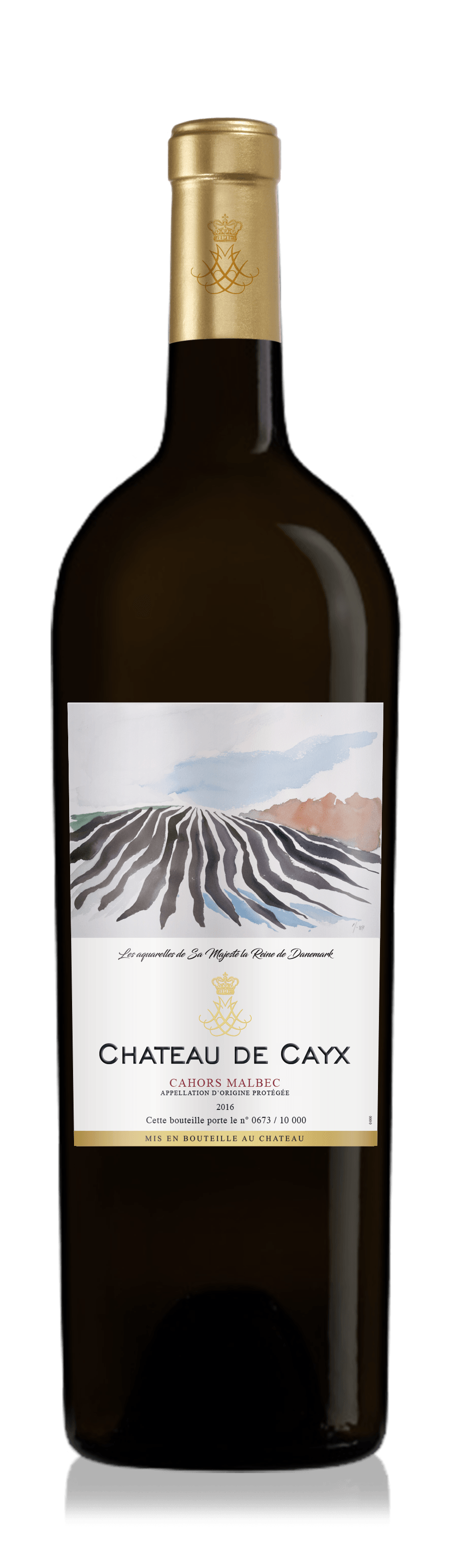 Château de Cayx - Queen's Watercolour - AOP Cahors - Red (Magnum - 1.5 litres) Version 2 - 2016 (1500 ml)