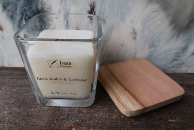Black Amber & Lavender Candle (5 oz)