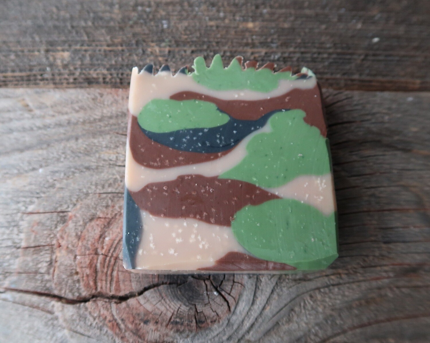 Green Camo Handcrafted Soap