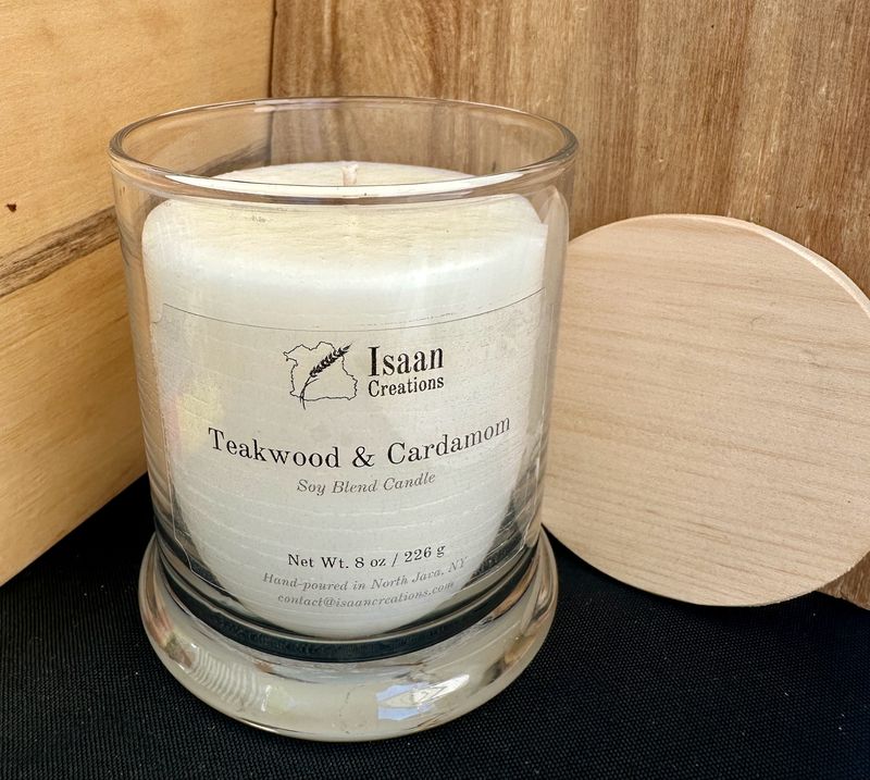 Teakwood &amp; Cardamom Candle (8 oz)