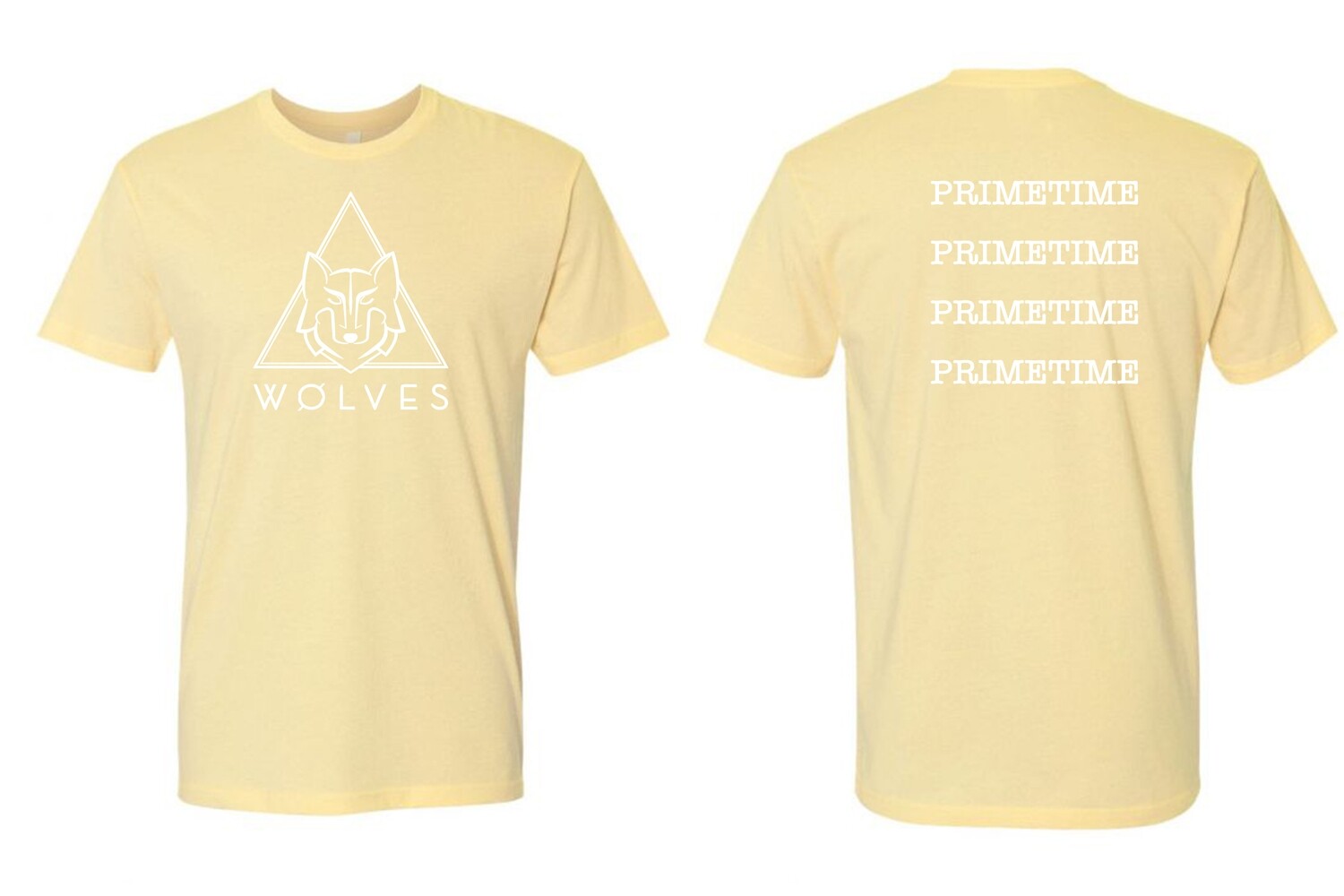 Wolves Primetime T-Shirts, Colors: Banana Cream