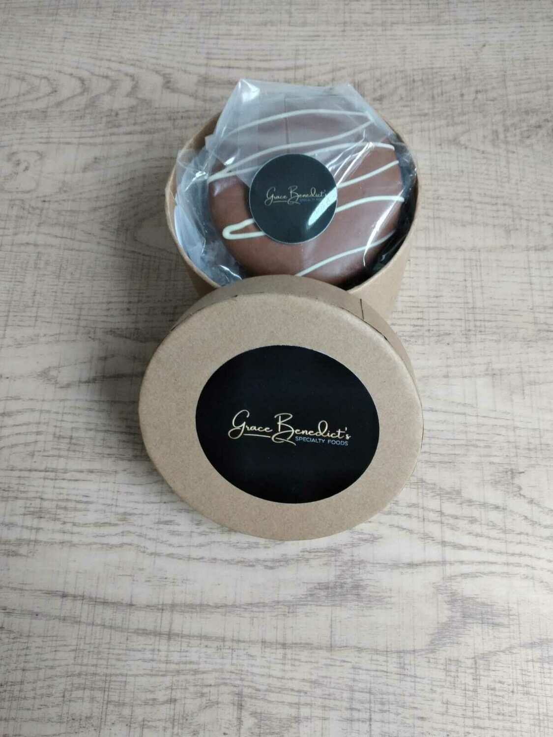 3 large hand crafted premium milk chocolate covered shortbread cookie gift box