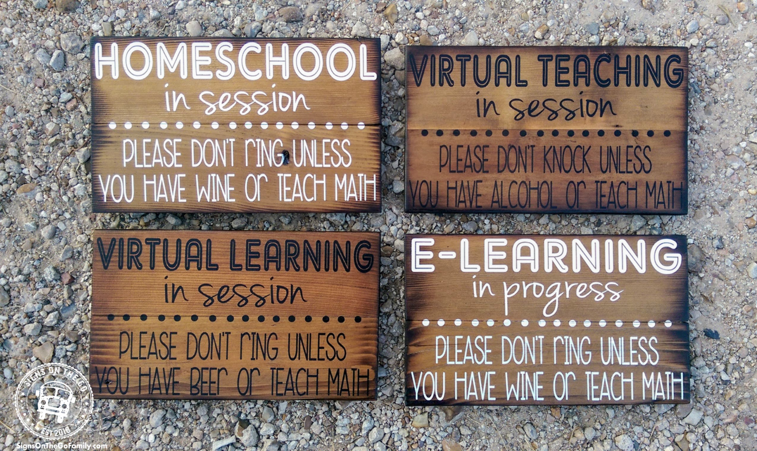 E- Learning or Working From Home Do Not Disturb Sign
