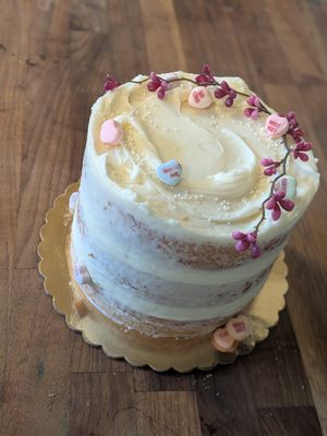 Vanilla Bean Cake with Dark Chocolate Mousse