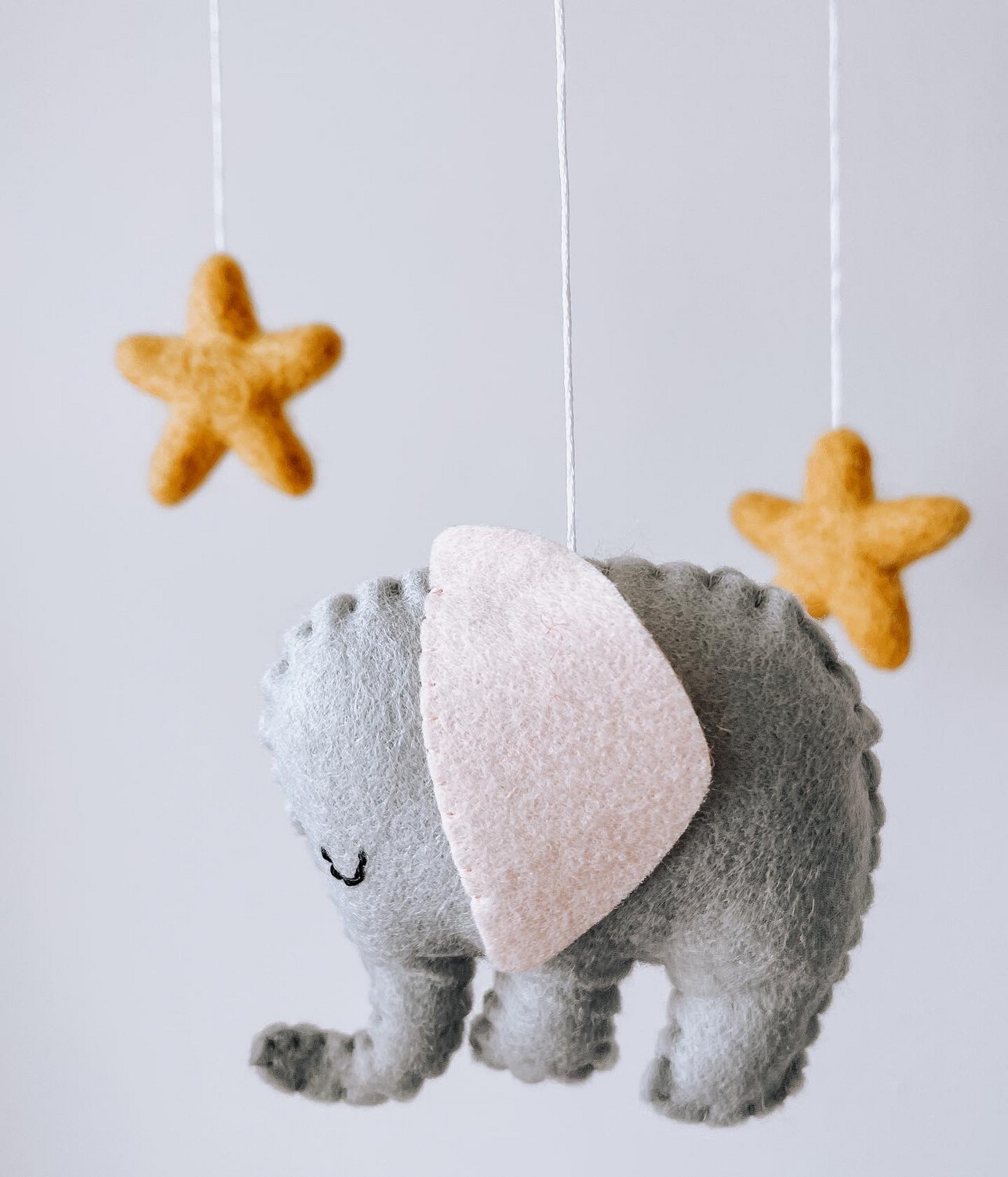 Felt Elephant Mobile