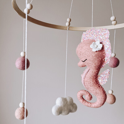 Felt Seahorse Mobile