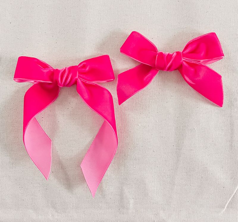 Fuchsia Pink Velvet Bow