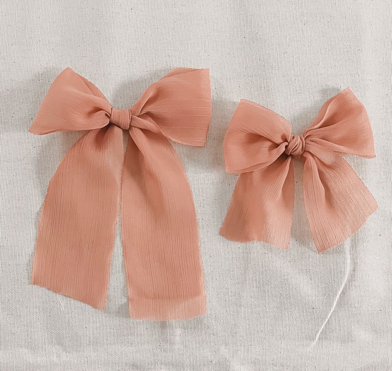 Taupe Chiffon Bow