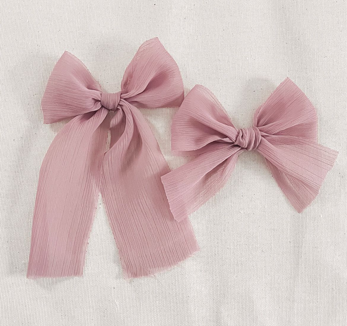 Mauve Chiffon Bow