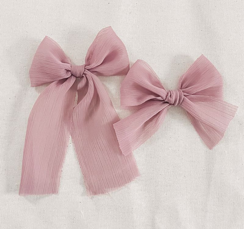 Mauve Chiffon Bow