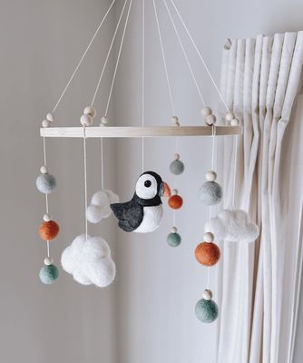 Felt Puffin Mobile