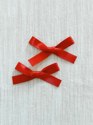 Red Silk Mini Bow