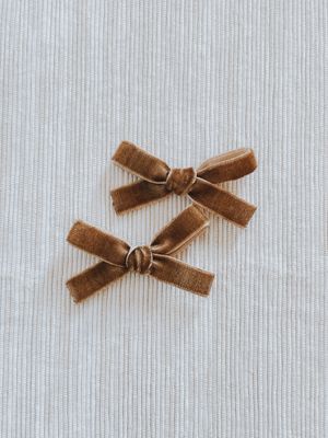 Brown Velvet Mini Bow