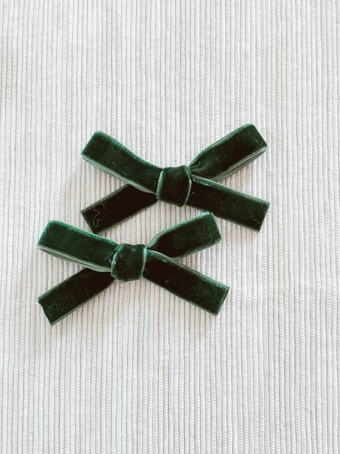 Green Velvet Mini Bow