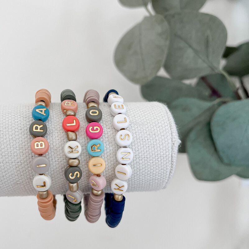 Custom Clay Bead Bracelets