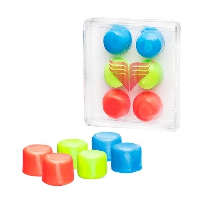 Youth Soft Silicone Ear Plugs (3) Pair w/ Case