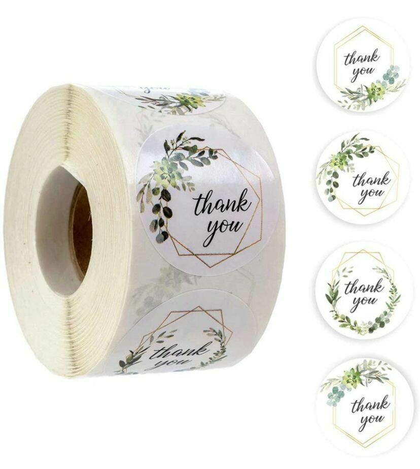 1.5&quot; Thank You Stickers