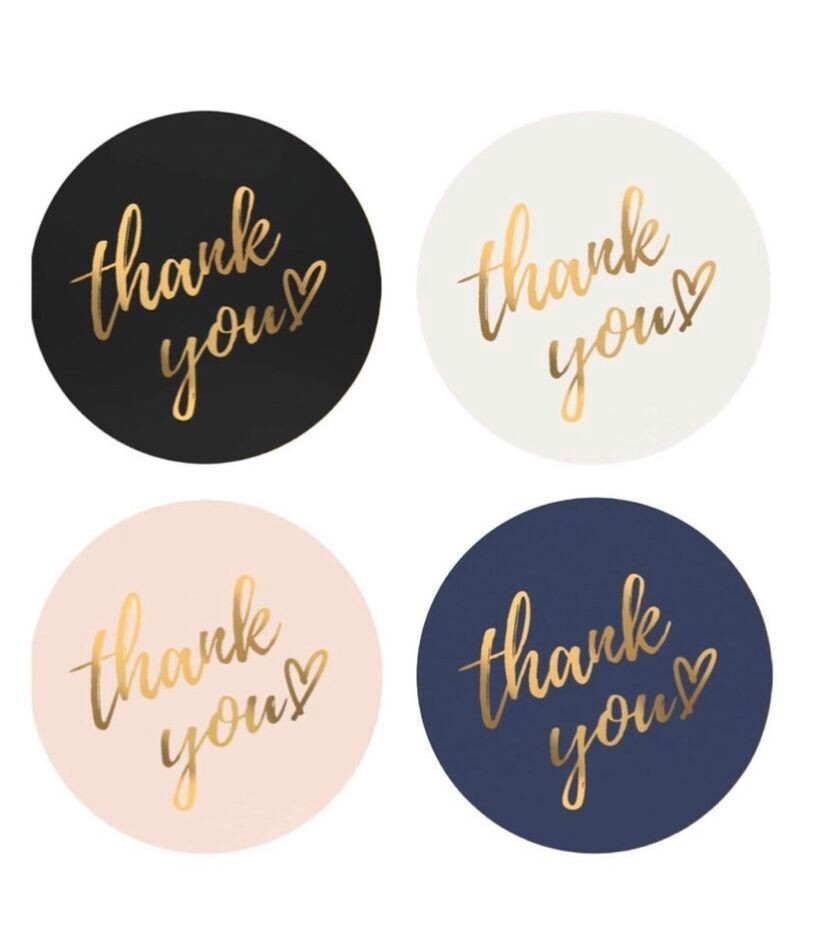 1&quot; Thank You Stickers